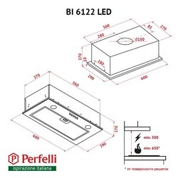 Вытяжки Perfelli BI 6122 IV LED