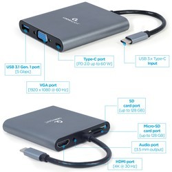 Картридеры и USB-хабы Cablexpert A-CM-COMBO6-01