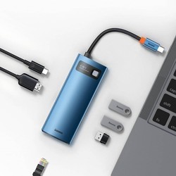 Картридеры и USB-хабы BASEUS Metal Gleam Series 6-in-1 Multifunctional Type-C Hub