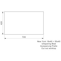 Кухонные мойки Reginox New York 18x40+50x40 L Comfort R27790