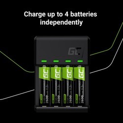 Зарядки аккумуляторных батареек Green Cell VitalCharger + 4xAA 2000 mAh