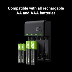Зарядки аккумуляторных батареек Green Cell VitalCharger + 4xAA 2000 mAh