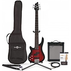 Электро и бас гитары Gear4music Chicago 5 String Left Handed Bass Guitar 35W Amp Pack