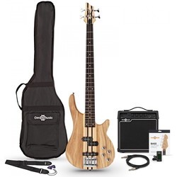 Электро и бас гитары Gear4music Chicago Neck Thru Bass Guitar 15W Amp Pack