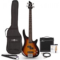 Электро и бас гитары Gear4music Chicago Short Scale Bass Guitar 15W Amp Pack