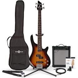 Электро и бас гитары Gear4music Chicago Short Scale Bass Guitar 35W Amp Pack