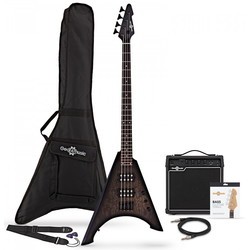 Электро и бас гитары Gear4music Harlem V Bass Guitar 15W Amp Pack