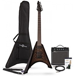 Электро и бас гитары Gear4music Harlem V Electric Guitar 15W Amp Pack