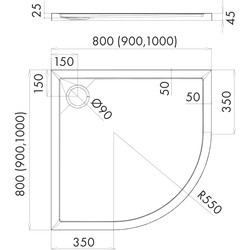 Душевые поддоны SCHEDPOL Estima 3SP.E2O-8080