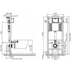 Инсталляции для туалета Cersanit Aqua 22 QF Crea S701-396