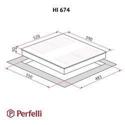 Варочные поверхности Perfelli HI 674 BL