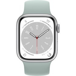 Смарт часы и фитнес браслеты Apple Watch 8 Aluminum 41 mm Cellular (серебристый)