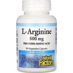 Аминокислоты Natural Factors L-Arginine 500 mg 90 cap