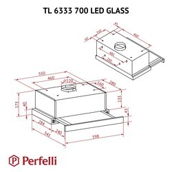 Вытяжки Perfelli TL 6333 BL 700 LED GLASS