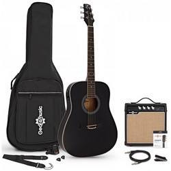 Акустические гитары Gear4music Dreadnought Thinline Electro Acoustic Guitar 15W Amp Pack