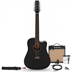 Акустические гитары Gear4music Dreadnought 12 String Electro Acoustic Guitar Amp Pack