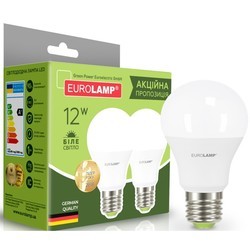 Лампочки Eurolamp LED EKO A60 12W 3000K E27 2 pcs