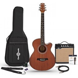 Акустические гитары Gear4music Single Cutaway Electro Acoustic Guitar Amp Pack Mahogany