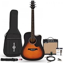 Акустические гитары Gear4music Dreadnought Cutaway Electro Acoustic Guitar 15W Amp Pack