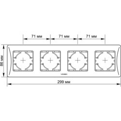 Рамки для розеток и выключателей Videx VF-BNFR4H-CR