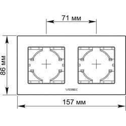 Рамки для розеток и выключателей Videx VF-BNFRA2H-CP