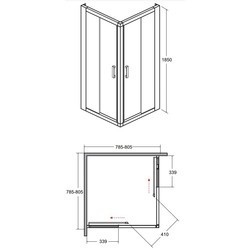 Душевые кабины Besco Modern 80x80 MK-80-185-C