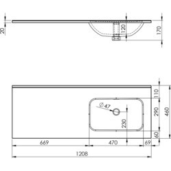 Умывальники Elita Skappa 120 L 146040