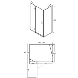 Душевые кабины Besco Viva 100x80 VPP-100-195C