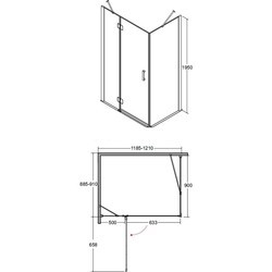 Душевые кабины Besco Viva 120x80 VPP-128-195C