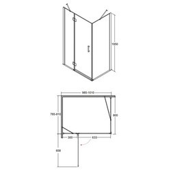 Душевые кабины Besco Viva 120x80 VPP-128-195C