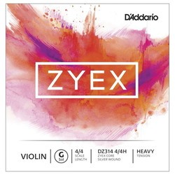 Струны DAddario ZYEX Single Violin G String 4/4 Heavy