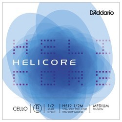 Струны DAddario Helicore Single D Cello 1/2 Medium