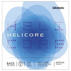 Струны DAddario Helicore Single D Orchestral Double Bass 3/4 Medium