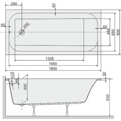 Ванны Sanplast WP/Free 180x80 610-040-0290-01-000