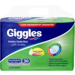 Подгузники (памперсы) Giggles Adult Diapers XL / 30 pcs