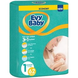 Подгузники (памперсы) Evy Baby Diapers 1 / 62 pcs
