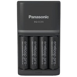 Зарядки аккумуляторных батареек Panasonic Eneloop BQ-CC55 + Eneloop 4xAA 2500 mAh