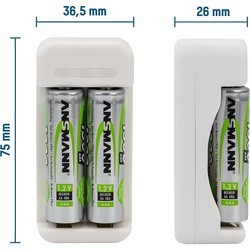 Зарядки аккумуляторных батареек Ansmann Basic II + 2xAA 1300 mAh