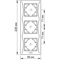 Рамки для розеток и выключателей Videx VF-BNFR3V-SS