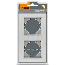 Рамки для розеток и выключателей Videx VF-BNFRA2V-SL