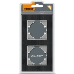 Рамки для розеток и выключателей Videx VF-BNFRA2V-SL