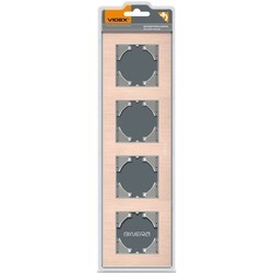 Рамки для розеток и выключателей Videx VF-BNFRA4H-SL
