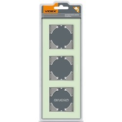 Рамки для розеток и выключателей Videx VF-BNFRG3H-W
