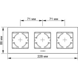 Рамки для розеток и выключателей Videx VF-BNFRG3H-RD