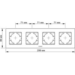 Рамки для розеток и выключателей Videx VF-BNFRG4H-GR