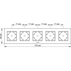 Рамки для розеток и выключателей Videx VF-BNFRG5H-B
