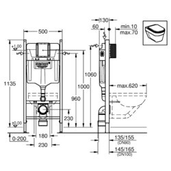 Инсталляции для туалета Grohe Rapid SL 3873200A WC