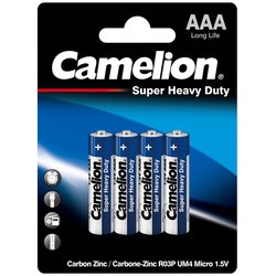 Аккумуляторы и батарейки Camelion Super Heavy Duty 4xAAA Blue