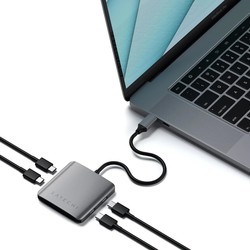Картридеры и USB-хабы Satechi Aluminum Type-C 4-Port Hub