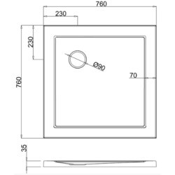 Душевые поддоны Burlington Z1160 80x80